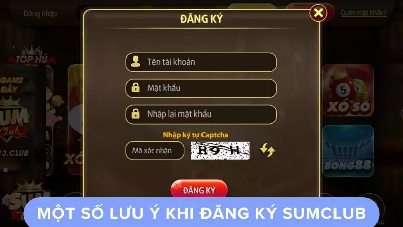 Một số lưu ý khi đăng ký Sumclub