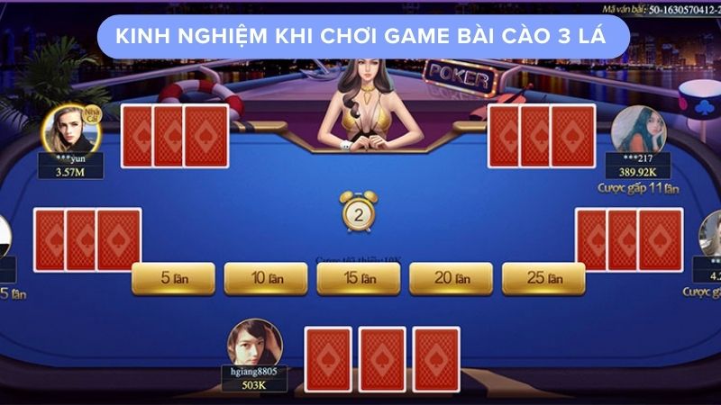 Kinh nghiệm khi chơi game bài cào 3 lá 